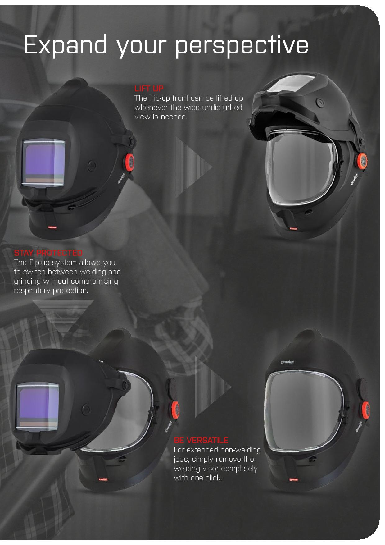 Maxisafe R303201 CleanAIR Omnira COMBI Welding Helmet & AerGO PAPR Kit