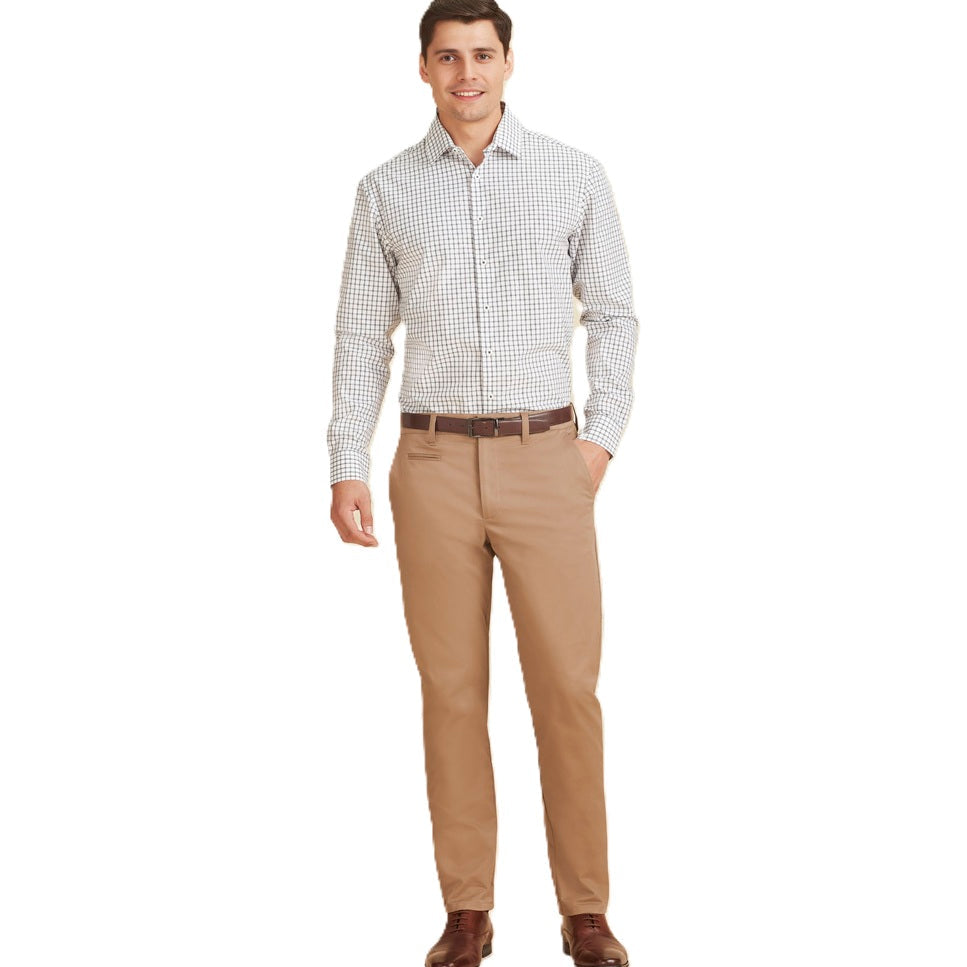 Biz Corporates RGP264M Mens Traveller Modern Stretch Chino Pant - Desert - Angled View