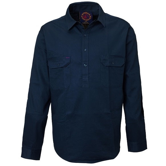 Ritemate RM100CF Closed Front L/Sleeve Shirt