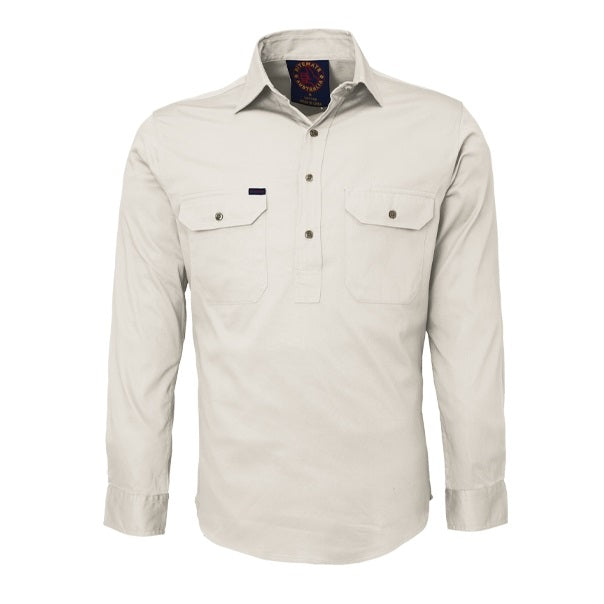 Ritemate RM100CF Closed Front L/Sleeve Shirt