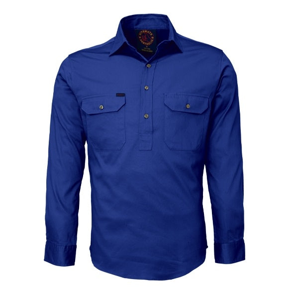 Ritemate RM100CF Closed Front L/Sleeve Shirt