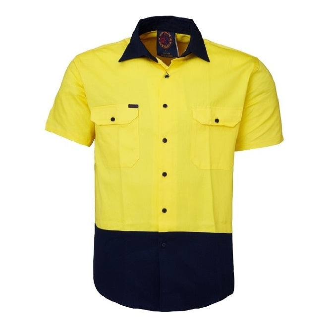 Ritemate RM1050S Two Tone HiVis S/Sleeve Shirt