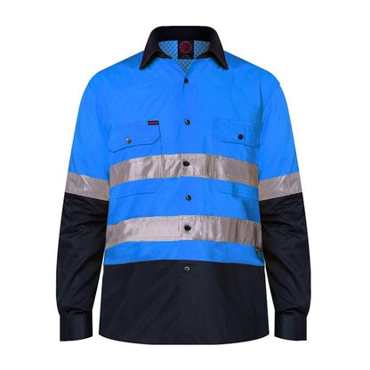 Ritemate RM107V2R Taped Vented High Vis Lightweighteight L/S Shirt