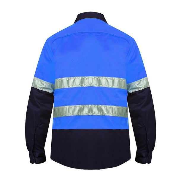 Ritemate RM107V2R Taped Vented High Vis Lightweighteight L/S Shirt