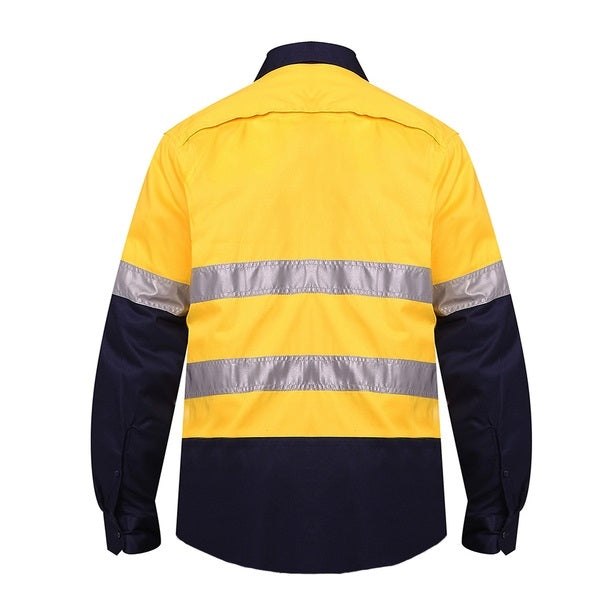 Ritemate RM107V2R Taped Vented High Vis Lightweighteight L/S Shirt