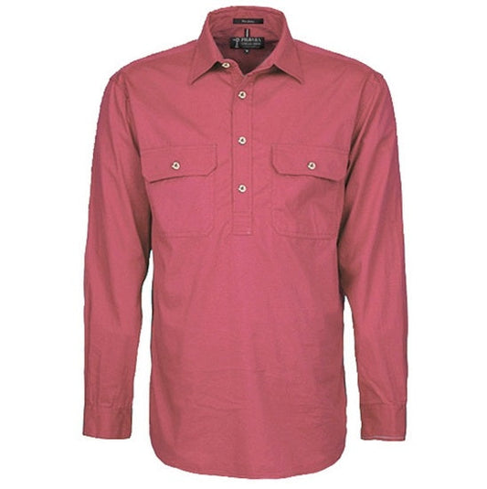 Pilbara RM200CF Original Mens Closed Front L/Sleeve Shirt Canyon