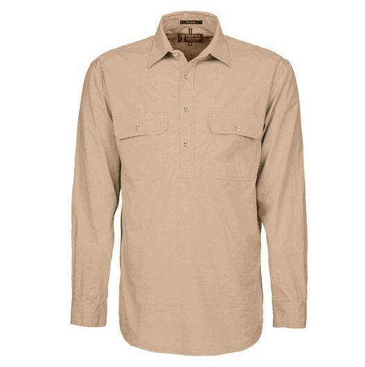 Pilbara RM200CF Original Mens Closed Front L/Sleeve Shirt