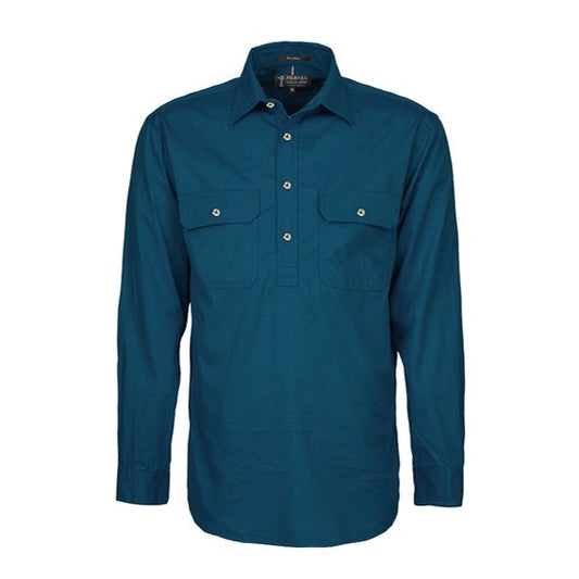Pilbara RM200CF Original Mens Closed Front L/Sleeve Shirt Diesel