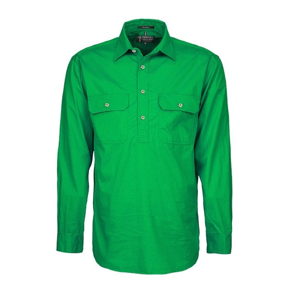 Pilbara RM800CF Men's Heavy Weight Closed Front L/S Shirt