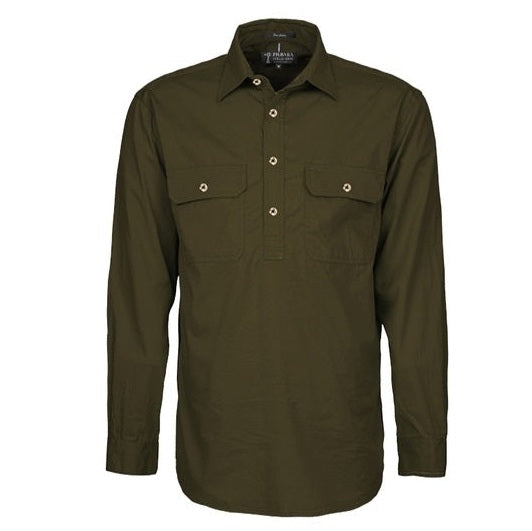 Pilbara RM200CF Original Mens Closed Front L/Sleeve Shirt