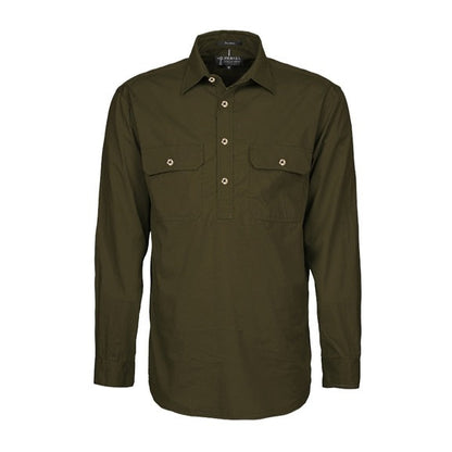 Pilbara RM200CF Mens Pilbara Closed Front Long Sleeve Shirt