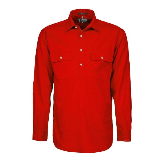 Pilbara RM800CF Men's Heavy Weight Closed Front L/S Shirt