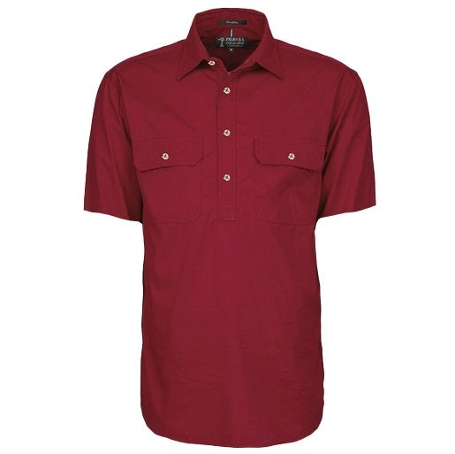 Pilbara RM200CFS Mens Closed Front Short Sleeve Lightweight Shirt