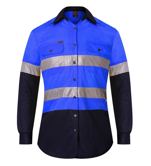 Ritemate RM208V2R Ladies Two Tone Vented Lightweight Open Front