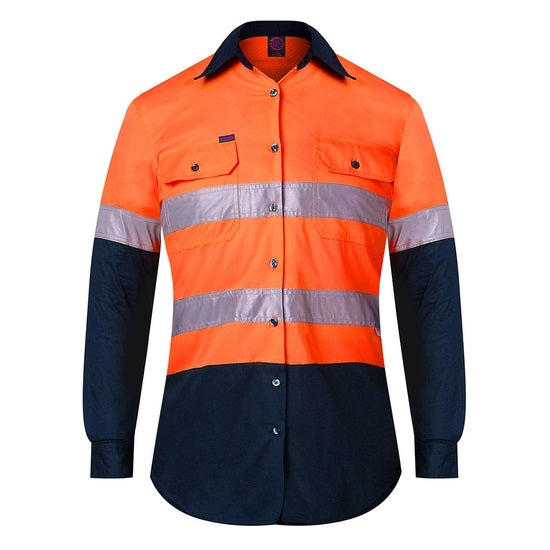 Ritemate RM208V2R Ladies Two Tone Vented Lightweight Open Front