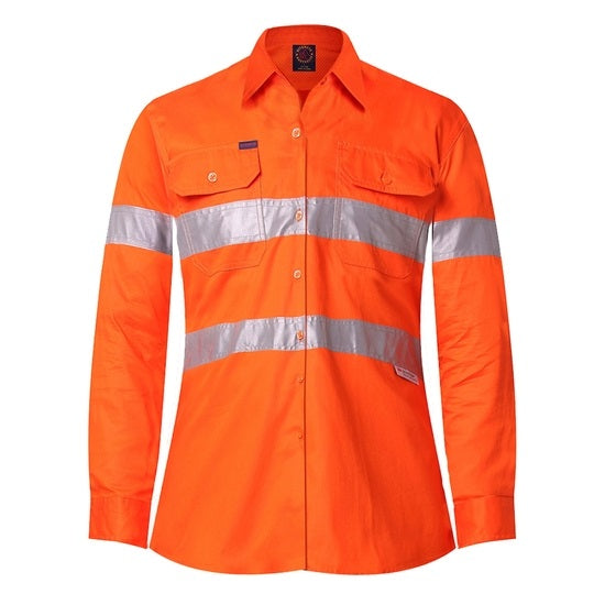 Ritemate RM208V3R Ladies Vented Lightweight Orange Open Front