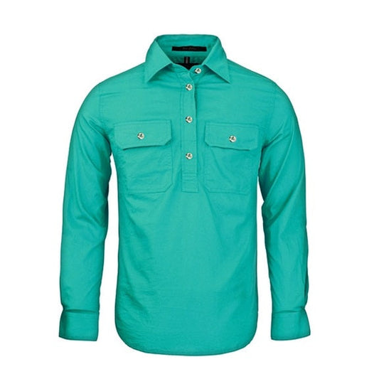 Pilbara RM300CF Women's Closed Front L/S Shirt Jade