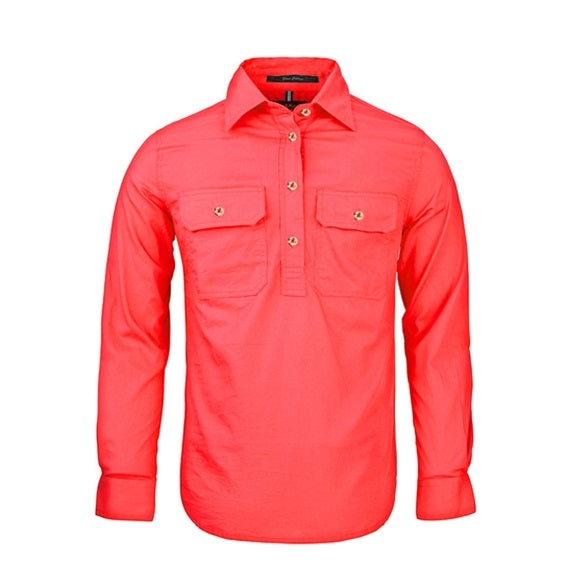 Pilbara RM300CF Women's Closed Front L/S Shirt Watermelon