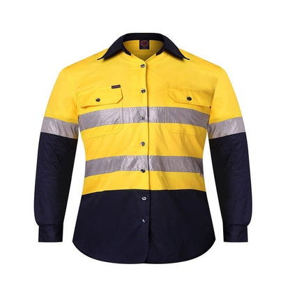 Ritemate RM4050R Kids Two Tone Open Front Shirt with Tape