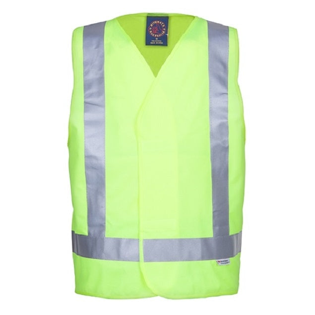Ritemate RM4245T HiVis Vest with Reflective Tape - Yellow - Front View