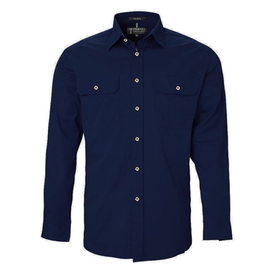 Pilbara RM500BT Mens Open Front L/S Lightweight Shirt