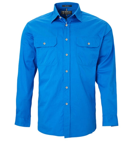Pilbara RM500BT Mens Open Front L/S Lightweight Shirt