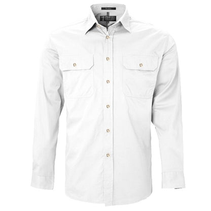 Pilbara RM500BT Mens Open Front L/S Lightweight Shirt