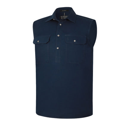 Pilbara RM700CF Mens Closed Front Sleeveless Shirt