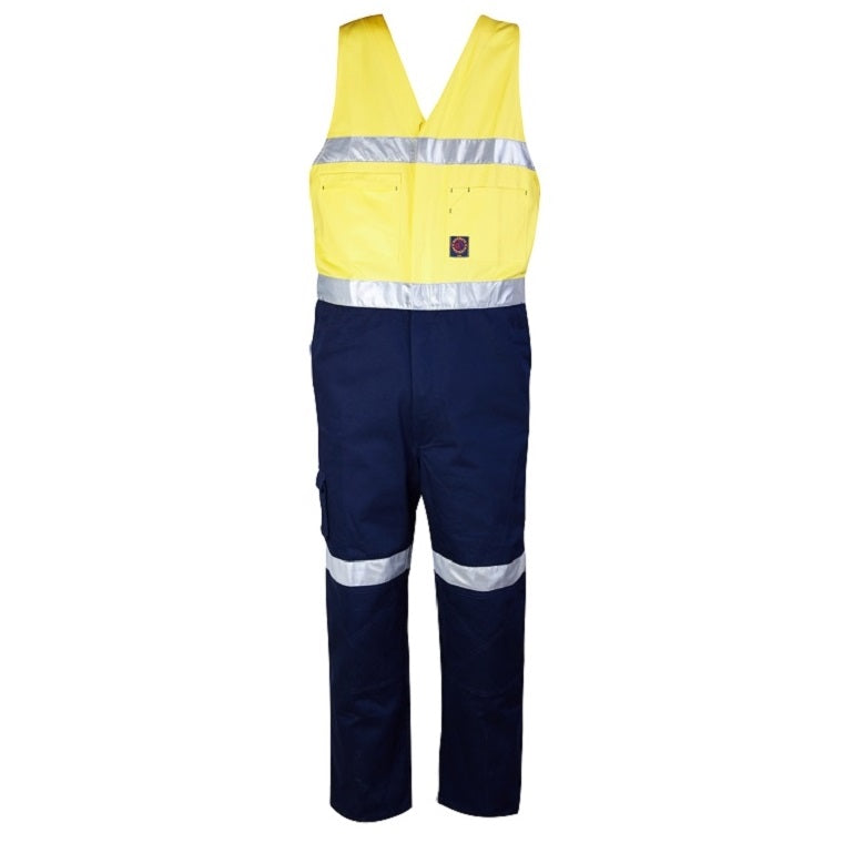 Ritemate RM909AR 2-Tone Action Back Overall 3M Tape - Yellow/Navy - Front View