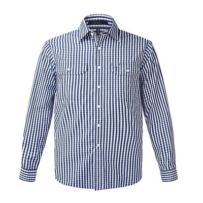 Pilbara RMPC004 Mens Check Long Sleeve Shirt