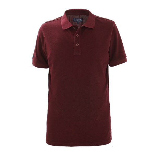 Pilbara RMPC019 Cotton Polo - Maroon - Front View