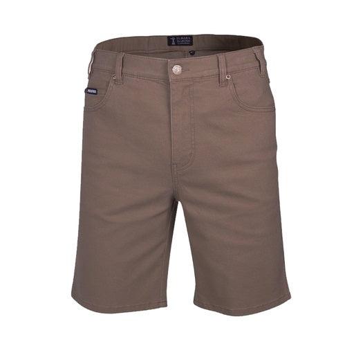 Pilbara RMPC033 Mens Cotton Stretch Jean Short - Vintage Grey - Front View
