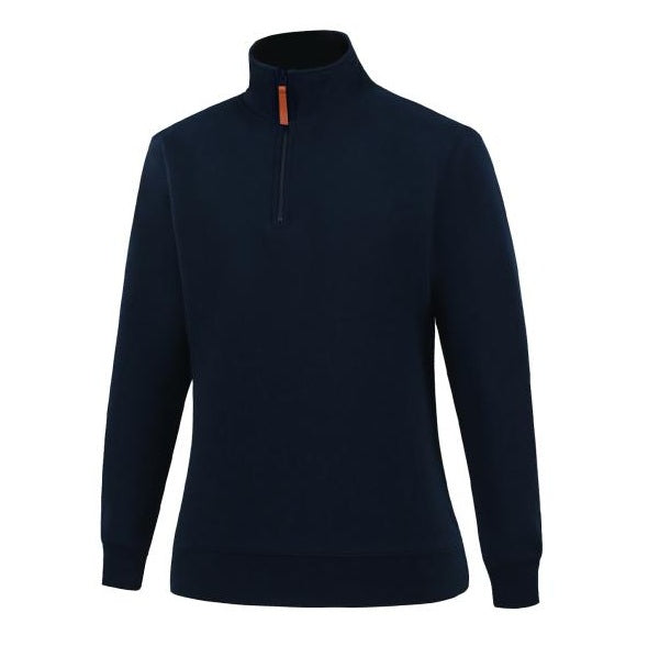 Pilbara RMPC051 Ladies Classic Zipper Closed Front Fleece Pullover - French Navy - Front View