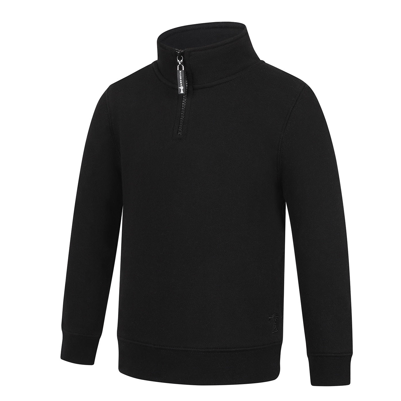 Pilbara RMPC161 Children's Zipper C/F Fleece Pullover - Black - Front View