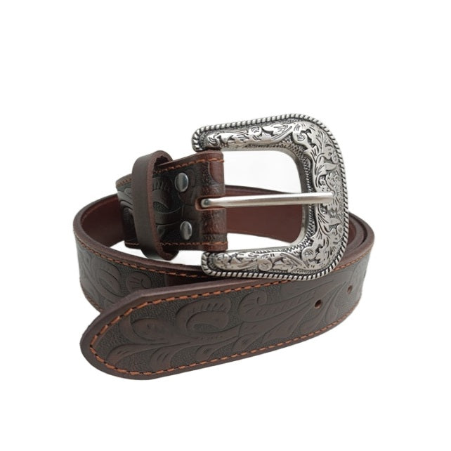 Pilbara RMPW004 Western Dress Buckle Tooled Leather Belt