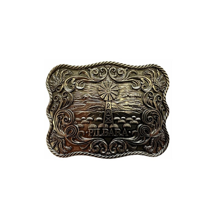 Pilbara RMPW006 Western Rodeo Buckle Navajo Leather Belt