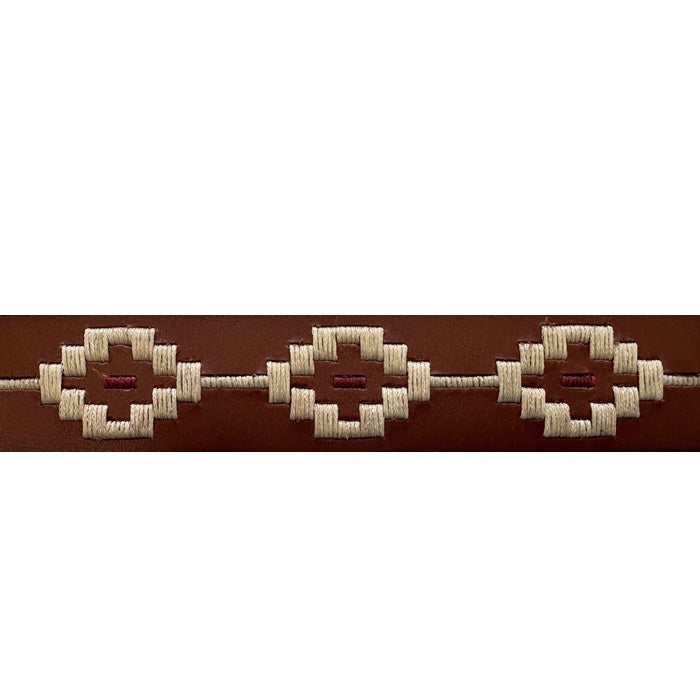 Pilbara RMPW008 Western Oval Buckle Navajo Leather Belt