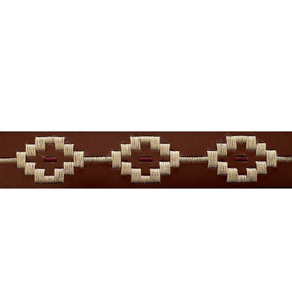Pilbara RMPW008 Western Oval Buckle Navajo Leather Belt