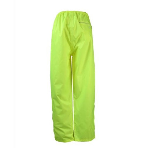 Unisex Hi vis yellow elastic waist waterproof Rainbird 8003-7 STOWaway Rain Pants