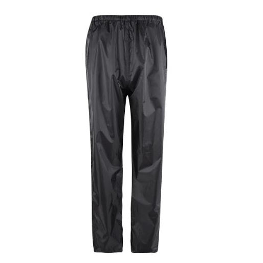 Mens and womens unisex Black waterproof with zip pocket Rainbird 8003-7 STOWaway Rain Pants