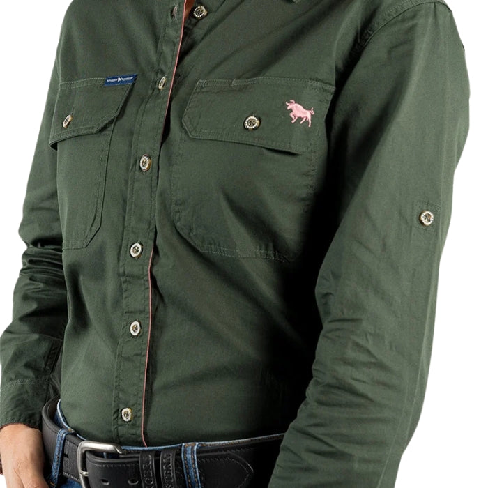 Ringers Western 171210001 Pentecost River Womens Full Button Work Shirt