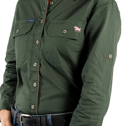 Ringers Western 171210001 Pentecost River Womens Full Button Work Shirt
