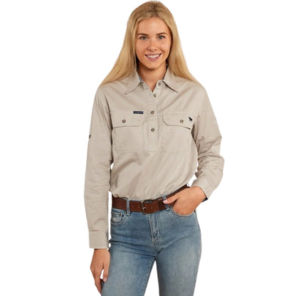 Ringers Western 171210002 Pentecost River Womens Half Button Work Shirt