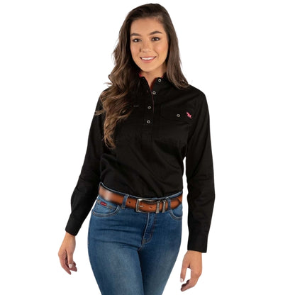 Ringers Western 171210002 Pentecost River Womens Half Button Work Shirt