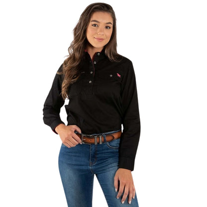 Ringers Western 171210002 Pentecost River Womens Half Button Work Shirt