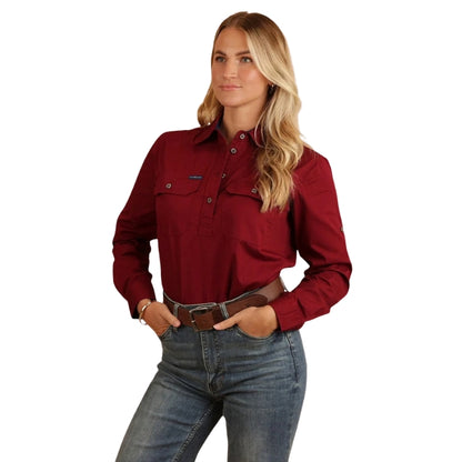 Ringers Western 171210002 Pentecost River Womens Half Button Work Shirt
