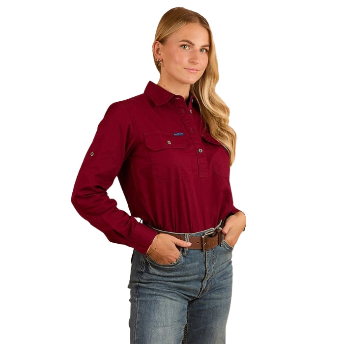 Ringers Western 171210002 Pentecost River Womens Half Button Work Shirt