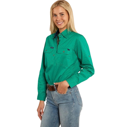 Ringers Western 171210002 Pentecost River Womens Half Button Work Shirt