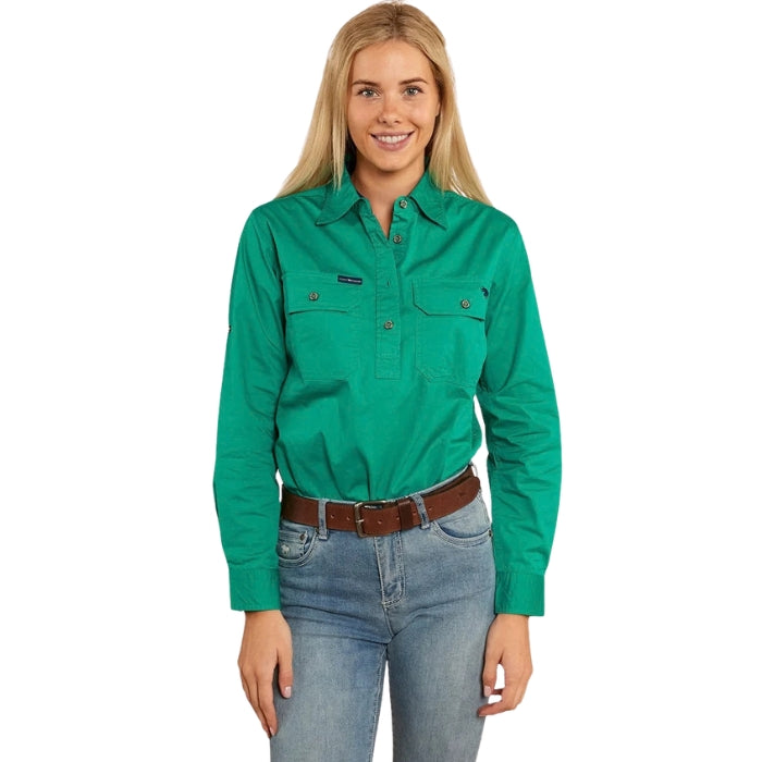 Ringers Western 171210002 Pentecost River Womens Half Button Work Shirt