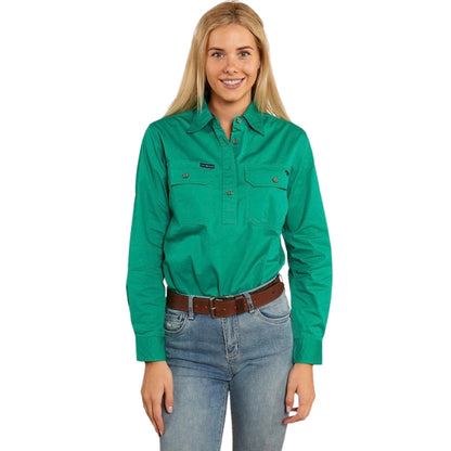 Ringers Western 171210002 Pentecost River Womens Half Button Work Shirt